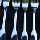 12 couverts à poisson en métal argenté uniplat cluny