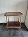 Dessert / Small side table with mahogany veneer and brass mid-century.
