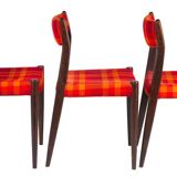 3 Scandinavian chairs, circa 1970