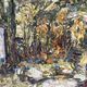 Provençal village landscape, knife oil painting signed René Lechair.