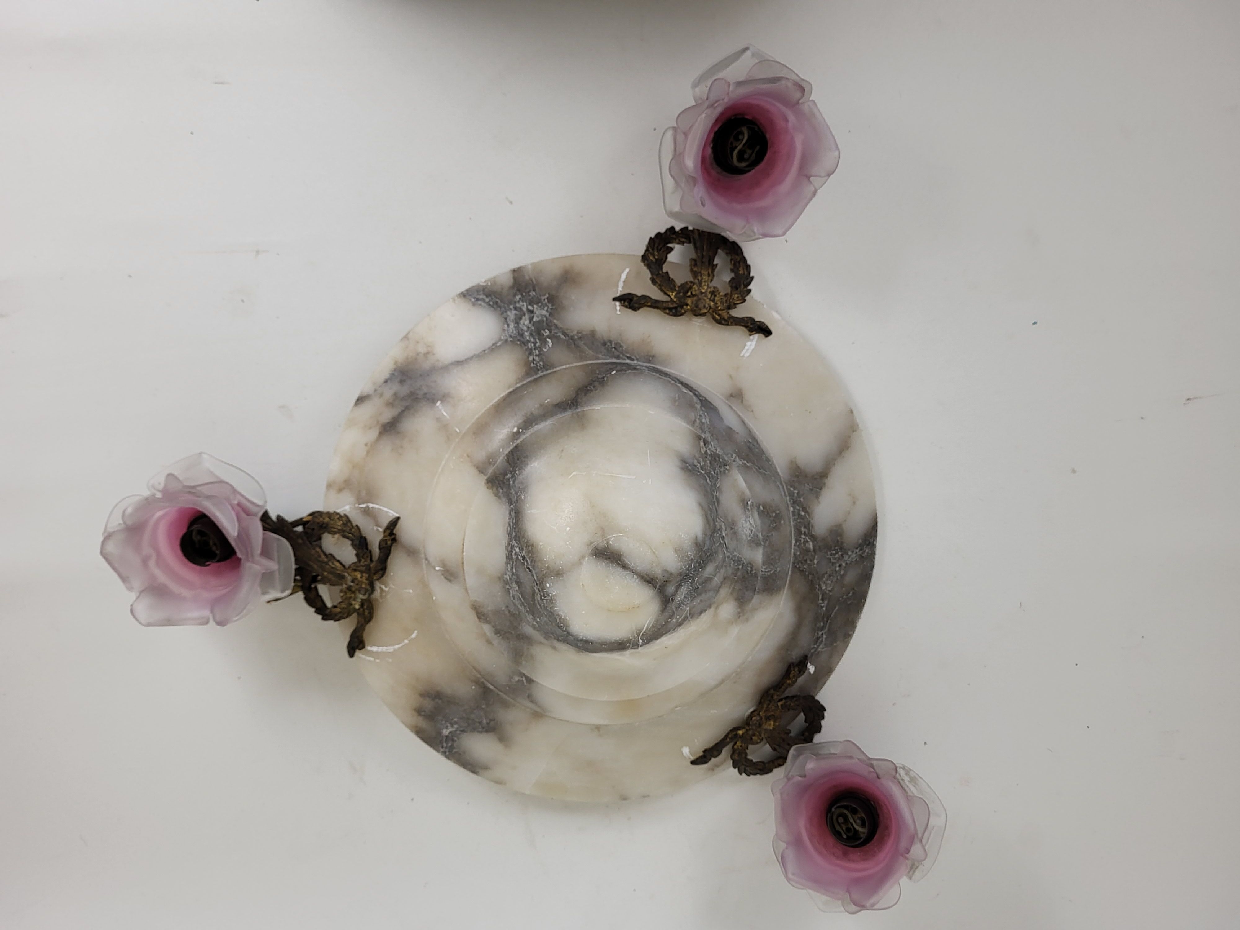 Art deco marble pendant chandelier