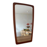 Vintage Danish teak mirror with lovely organic edges.