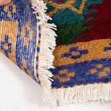 1970 Vintage Handmade Turkish Small Tulu Rug , 3'7'' x 4'4''
