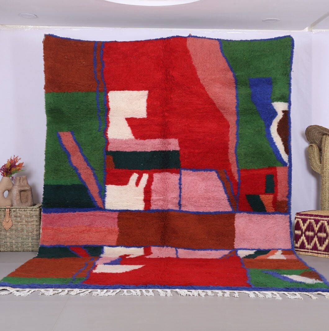 Handmade wool Berber rug 300X200 cm