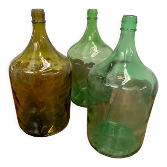 Set of three demijohns