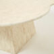Large free-shaped coffee table clover in Italian travertine 1970