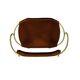 Contemporary sculptural bar stool with a metal back in aged brass and cognac leather.