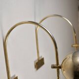 Pair of brass eyeball wall lights