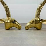 Hollywood Regency Ibex Coffee Table, Brass