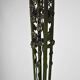 Art Deco floor lamp with wrought iron roses and green patina