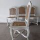 4 cannate chairs in patinated wood