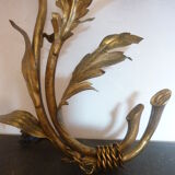 Gilded brass flower wall light