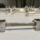 11 knife rests - Art Deco - Silver metal