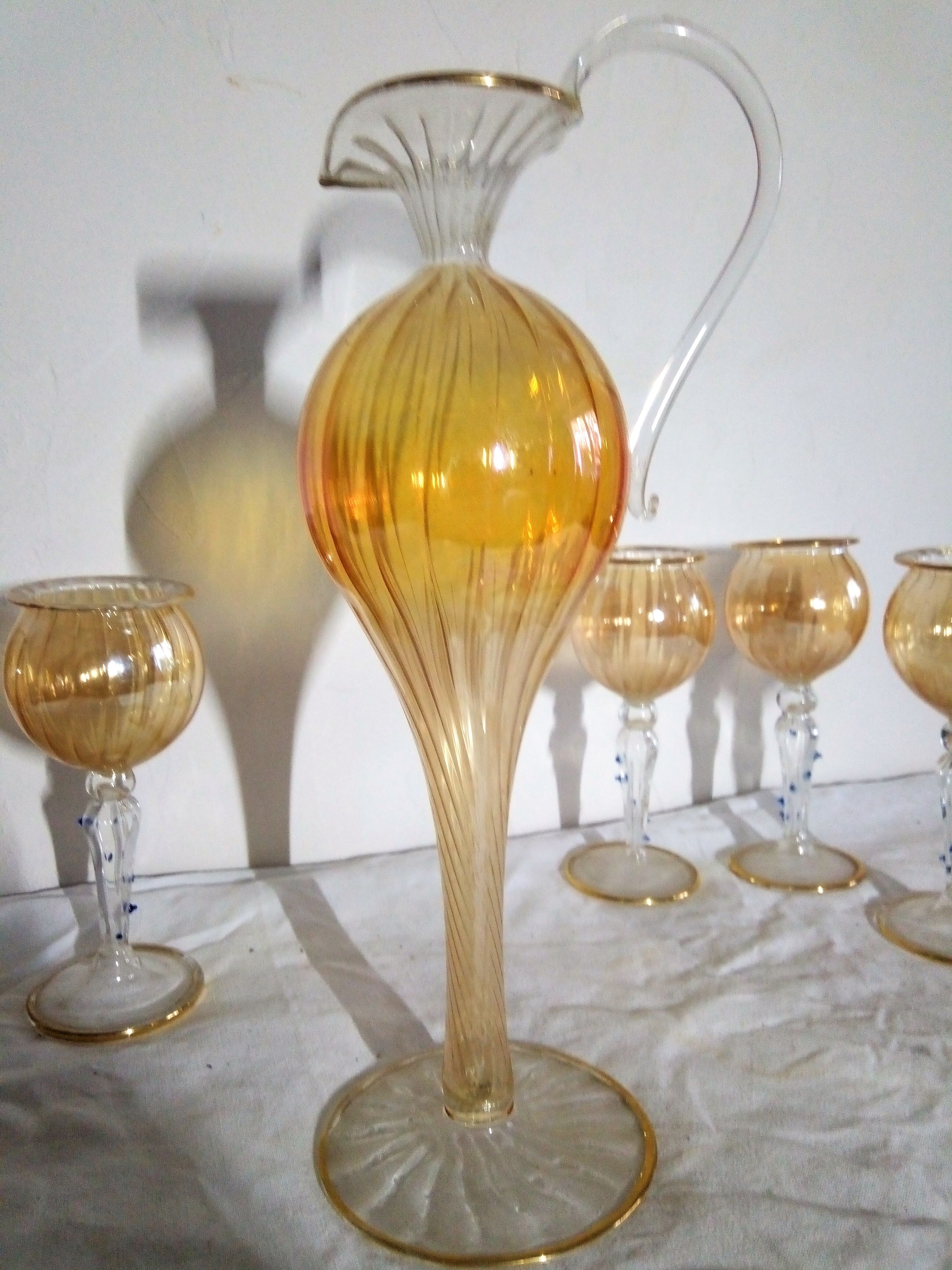 Glass and carafe service, Murano from the 60/70
