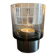 smoked glass candlestick Boussu edition, 1970