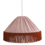 Suspension bella — rayures terra, franges bohème