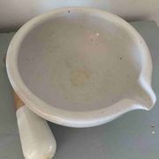 Mortar and pestle antique Porcelain Avignon Kitchen white porcelain France