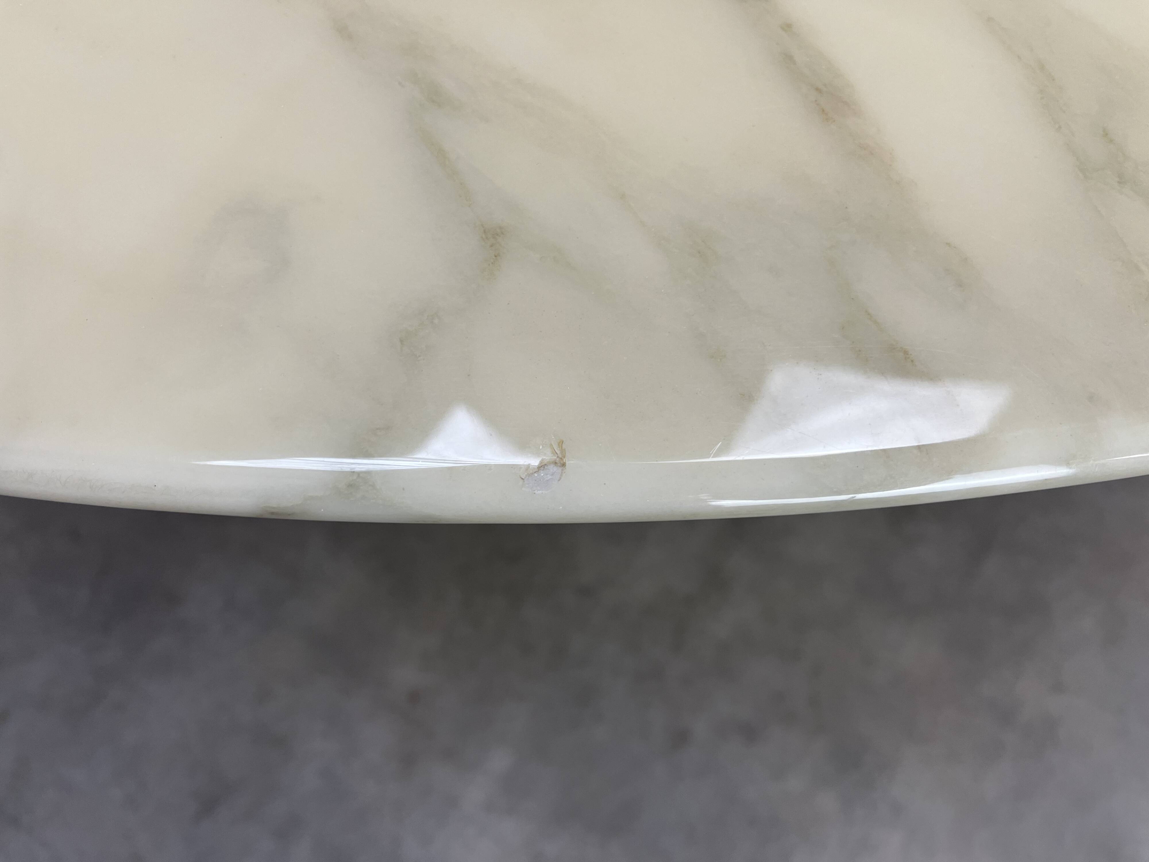 Roche Bobois round marble table for 6 people, 1970s