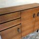 Vintage storage buffet cabinet 1960's 3 doors 2 drawers