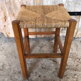 Wooden stool & mulched seat