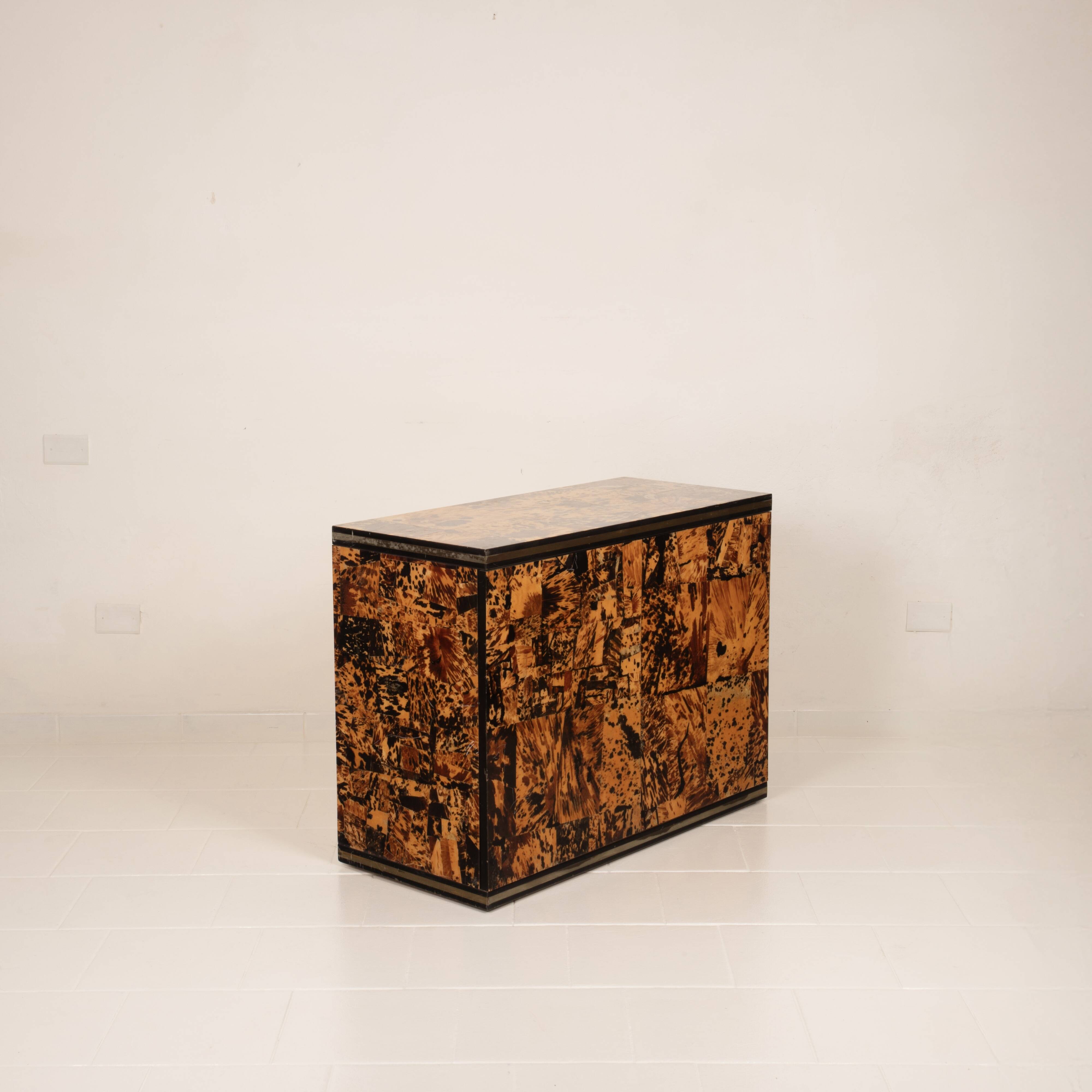 Unique Tortoiseshell Cabinet by Roberto Jodice for Ottini Milano 1974