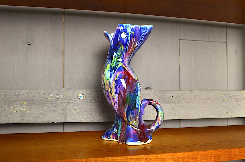 Vase en Céramique A. Dressinval Zoomorphe Vintage 1960