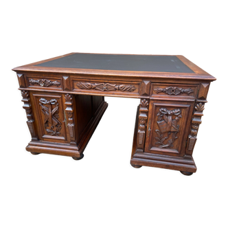 Minister's office double sided oak renaissance style 1900s
