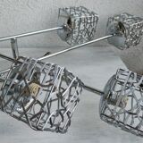 Articulated chromed metal luminaire