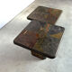 Vintage brutalist slate stone nesting by Laub, 1980s