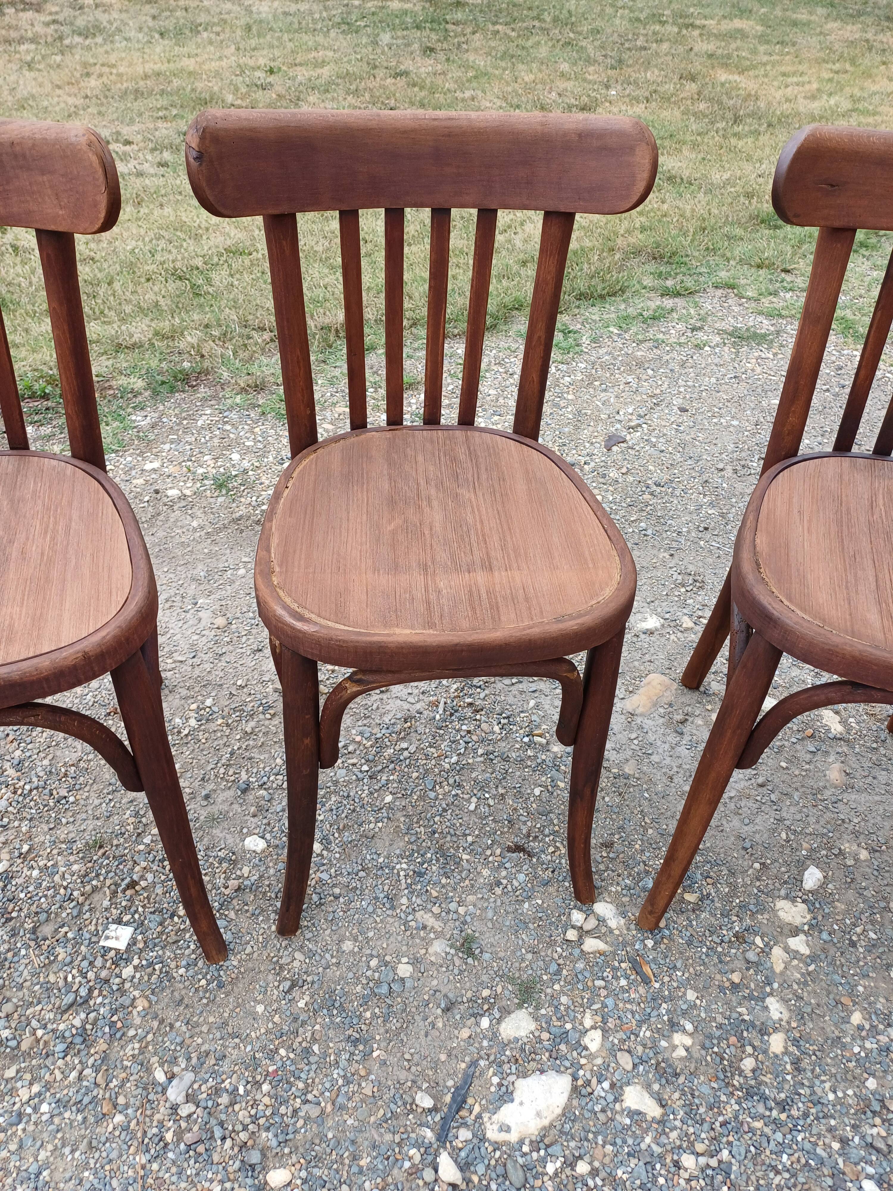 5 Thonet wooden bistro chairs
