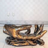 Coffee table, Hollywood Regency, 1980