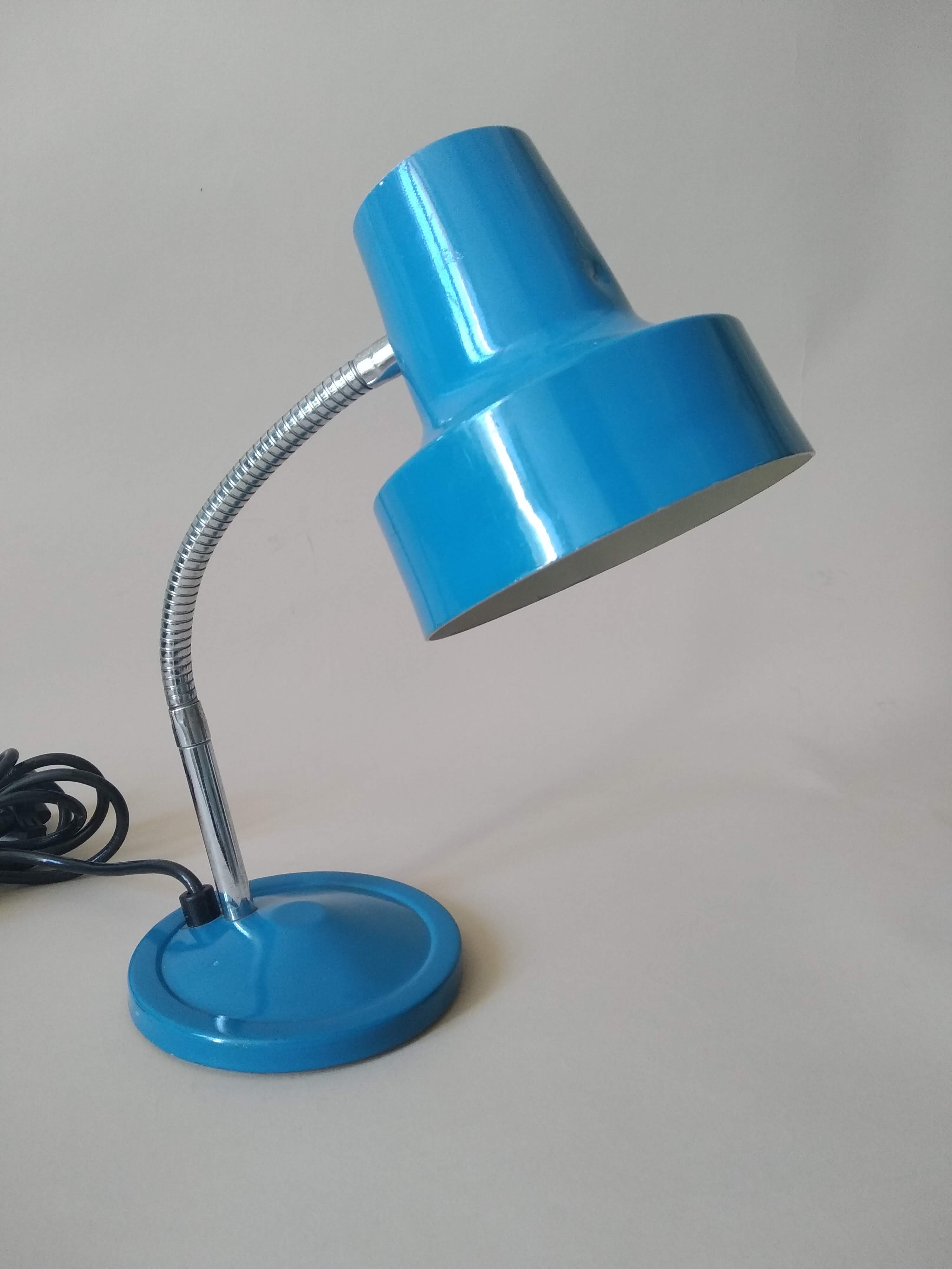 Vintage blue flexible desk lamp