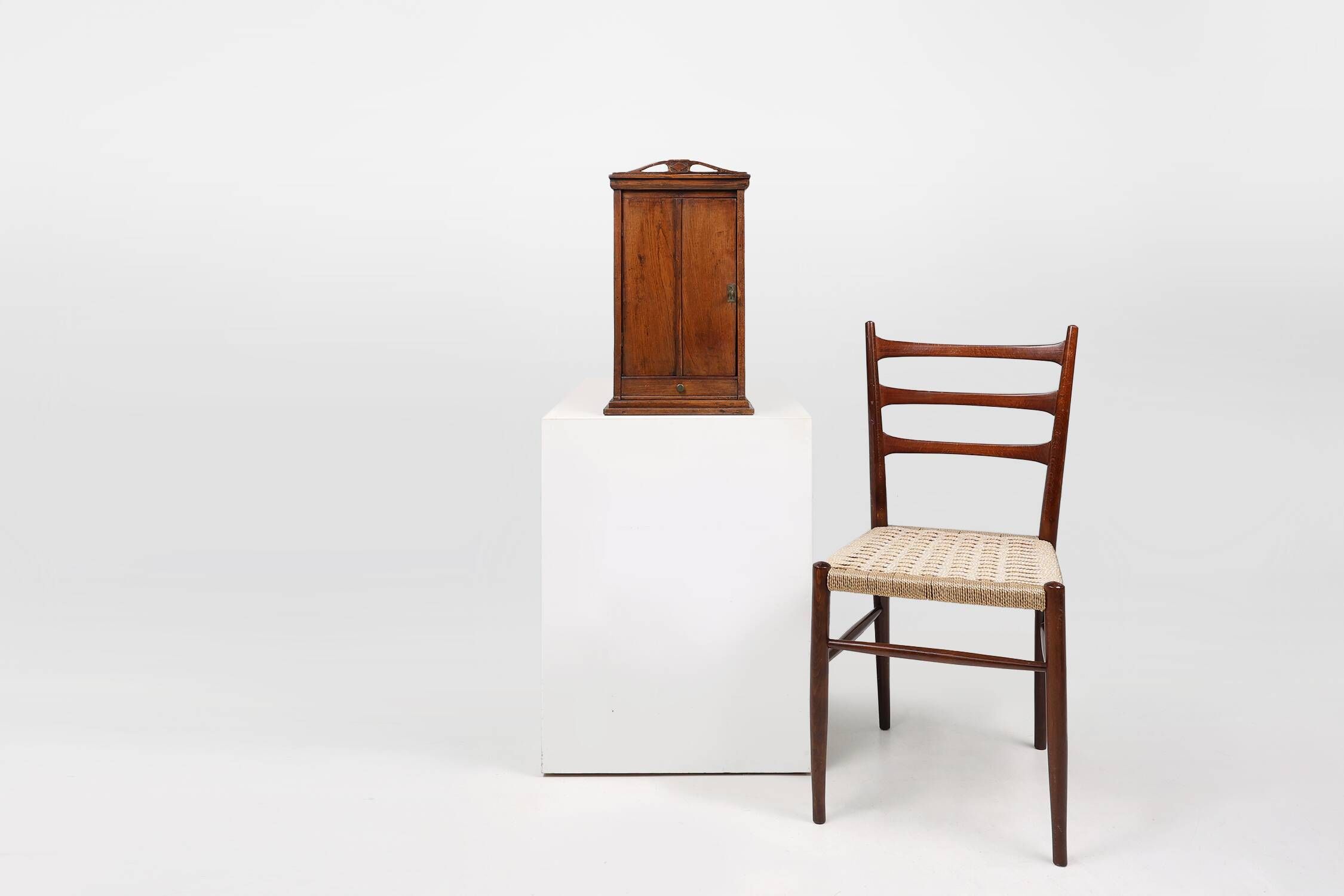 French Art Deco shaving cabinet in wood from the 1930