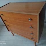 Vintage chest of drawers, oak veneer