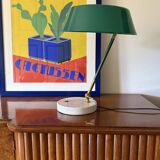 Mid-century green table lamp, Stilux Milano Italy, 1960s