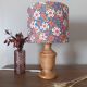 lampe bois vintage inspiration pop liberty/fleurs