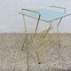 Side table for vinyl records in the style of Mathieu Mategot, perforated metal, 1960.