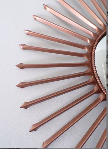 Mirror Chaty Vallauris witch's eye Fleche vintage Copper