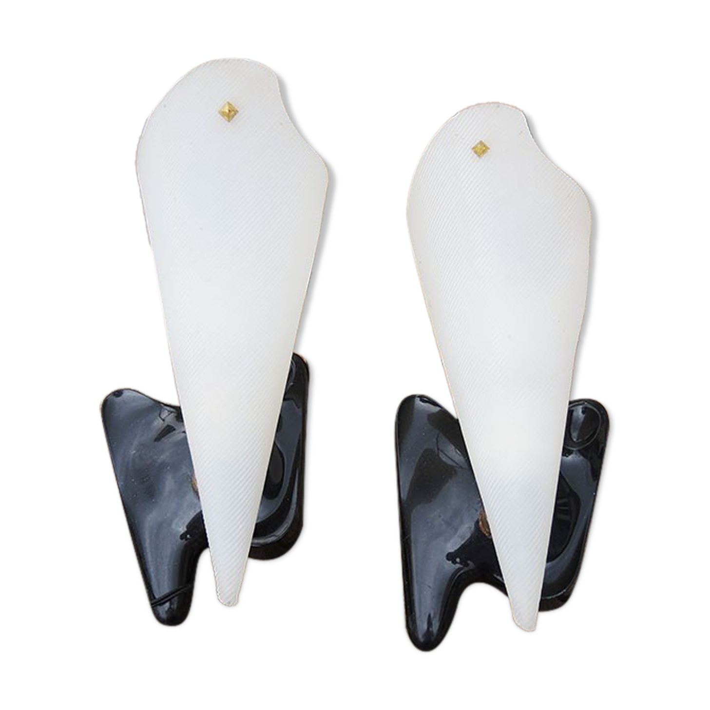 2 old 'rockabilly' wall lamps in bakelite black & white
