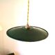 Vintage industrial pendant light in green enamelled sheet metal