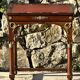 Writing desk or bonheur du jour in mahogany by E. Poteau.