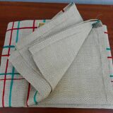 Basque tablecloth red and green stripes