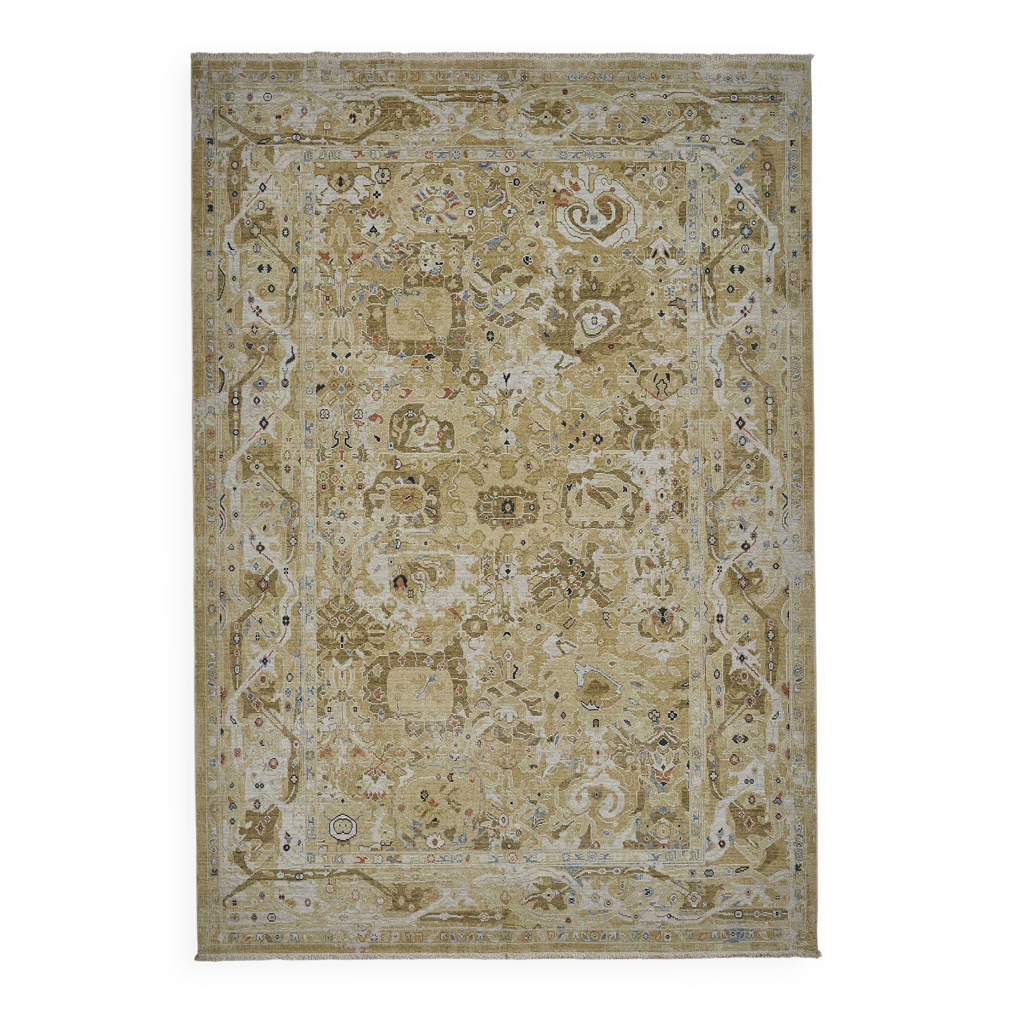 Turkish Handcrafted Loom Oushak Rug 206 cm x 292 cm