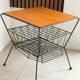 Side table / Vintage 50s-60s magazine rack table