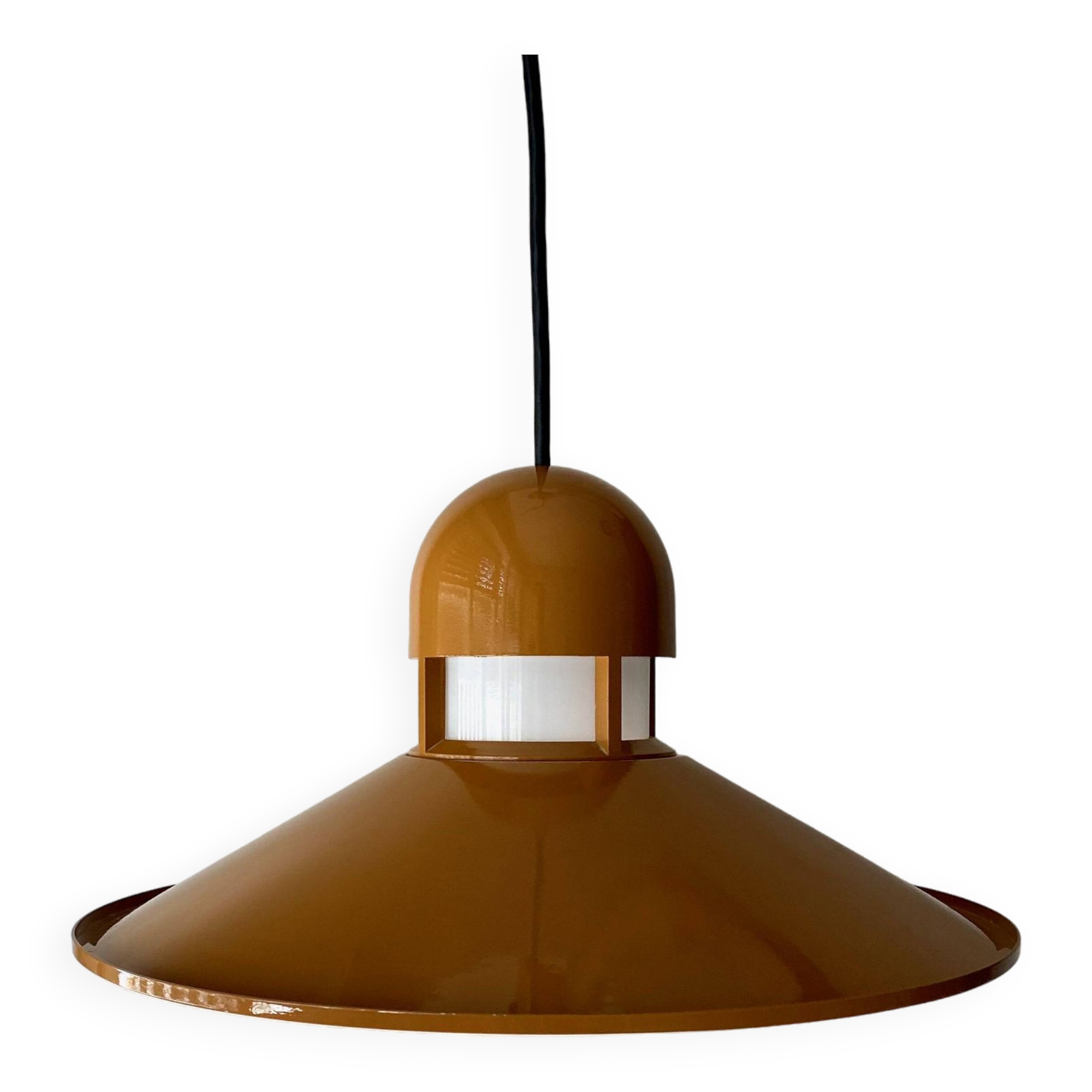 Industrial hanging lamp by Glashütte Limburg, 1960s modernist