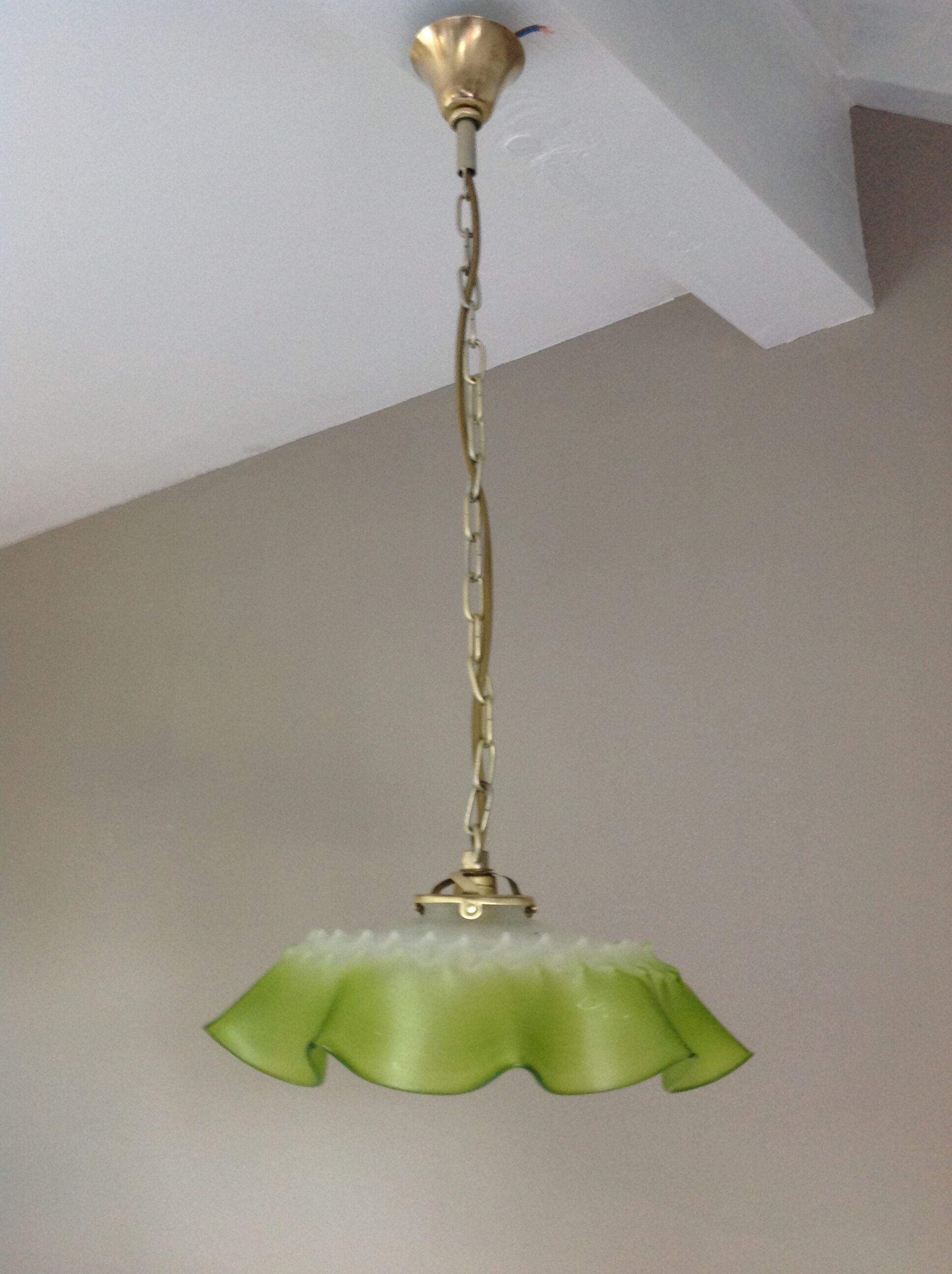 Art deco style glass suspension / 30-40 years
