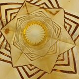 Amber yellow glass vase