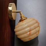 Wall light in marbled opaline