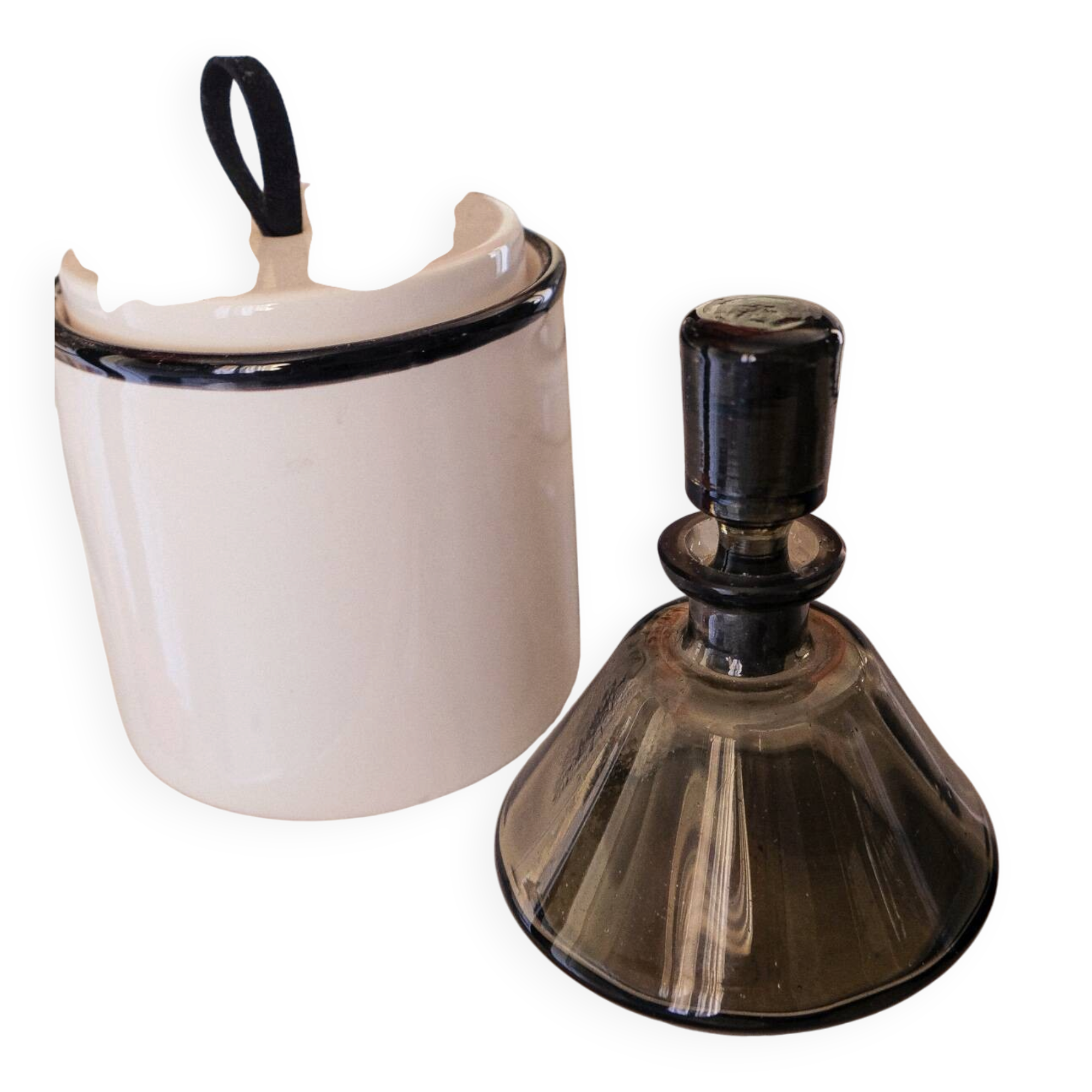 Smoked glass bottle
