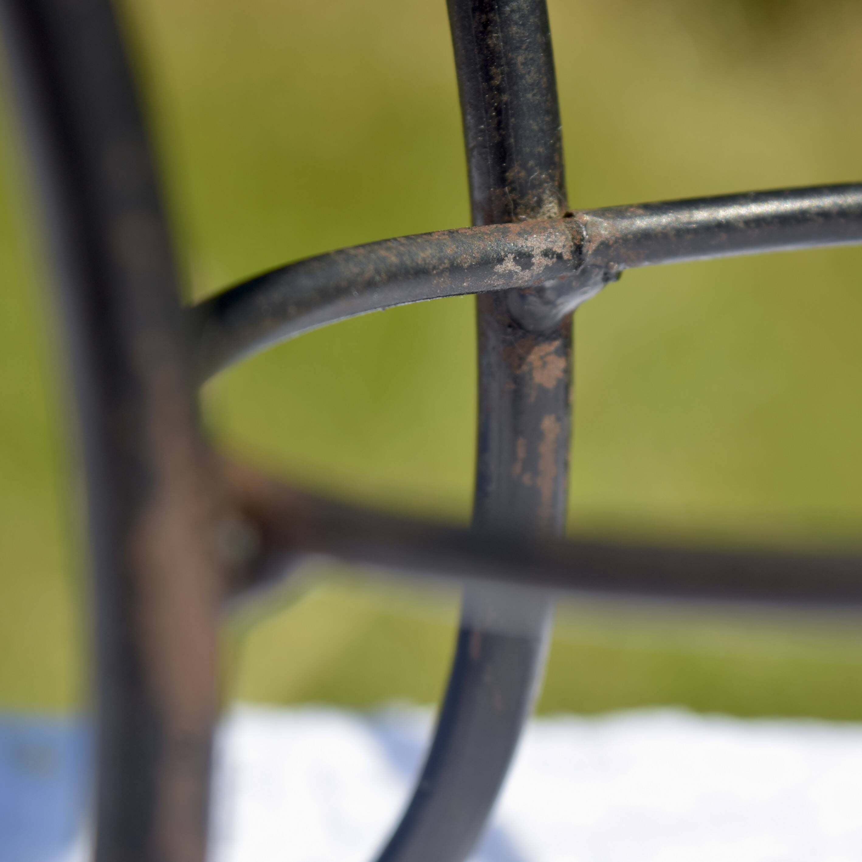 Small vintage mosaic tile side table